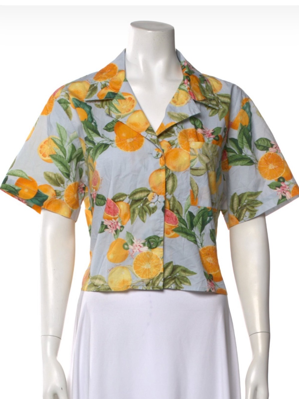 Cara Cara cropped cotton camp shirt